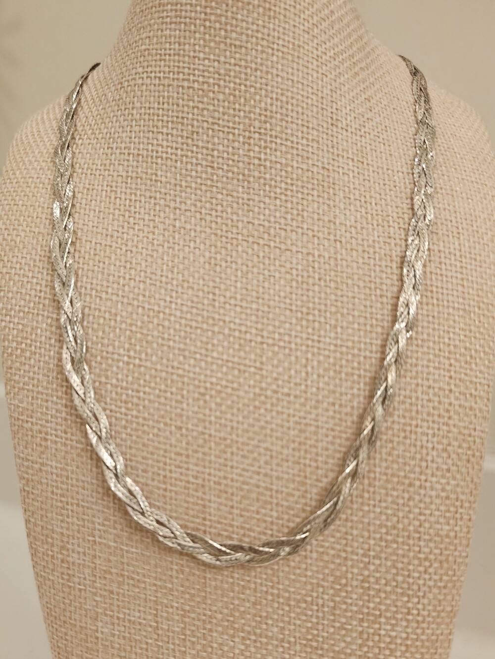 925 STERLING SILVER Braided Necklace